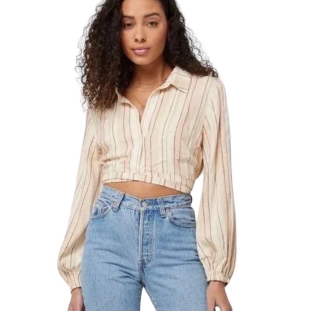 L Space Button Down Crop Top - Picture 2 of 6